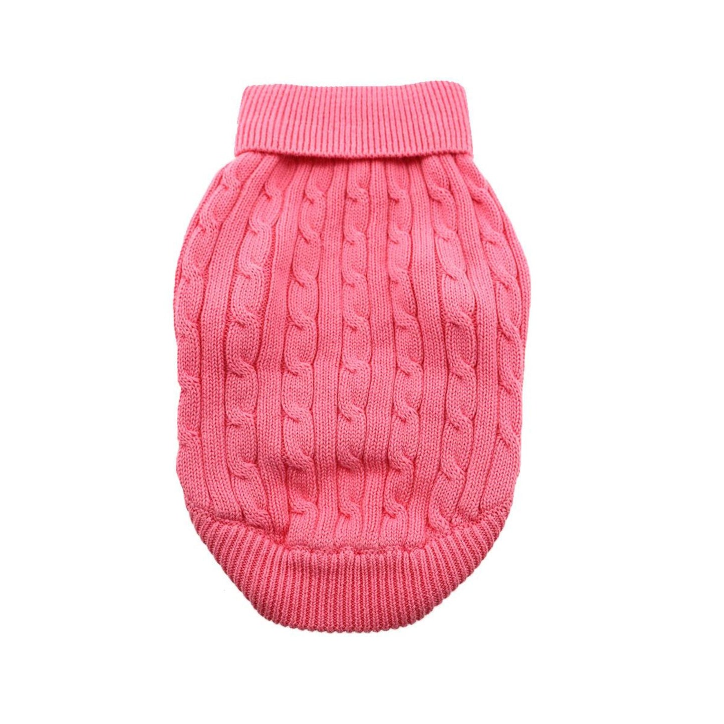 Chic Combed Cotton Cable Knit Dog Sweater – Soft & Stylish, 6 Colors