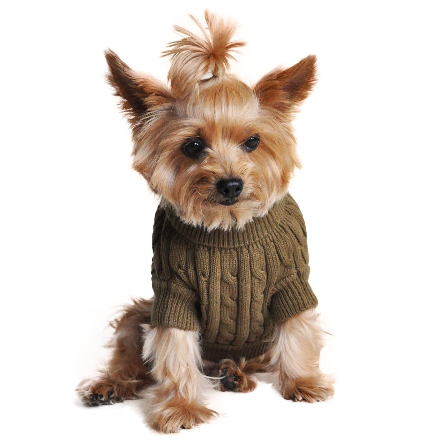 Chic Combed Cotton Cable Knit Dog Sweater – Soft & Stylish, 6 Colors