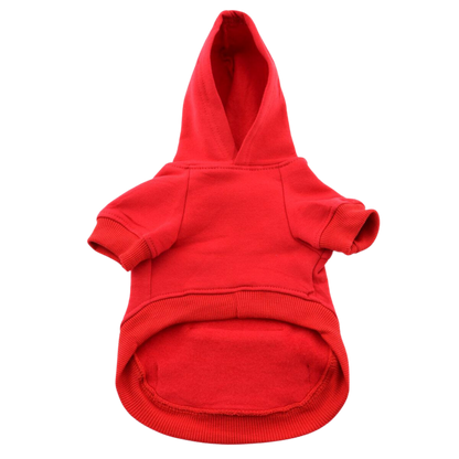 Sudadera con capucha para mascotas High Cut Tummy, color rojo: cómoda y elegante