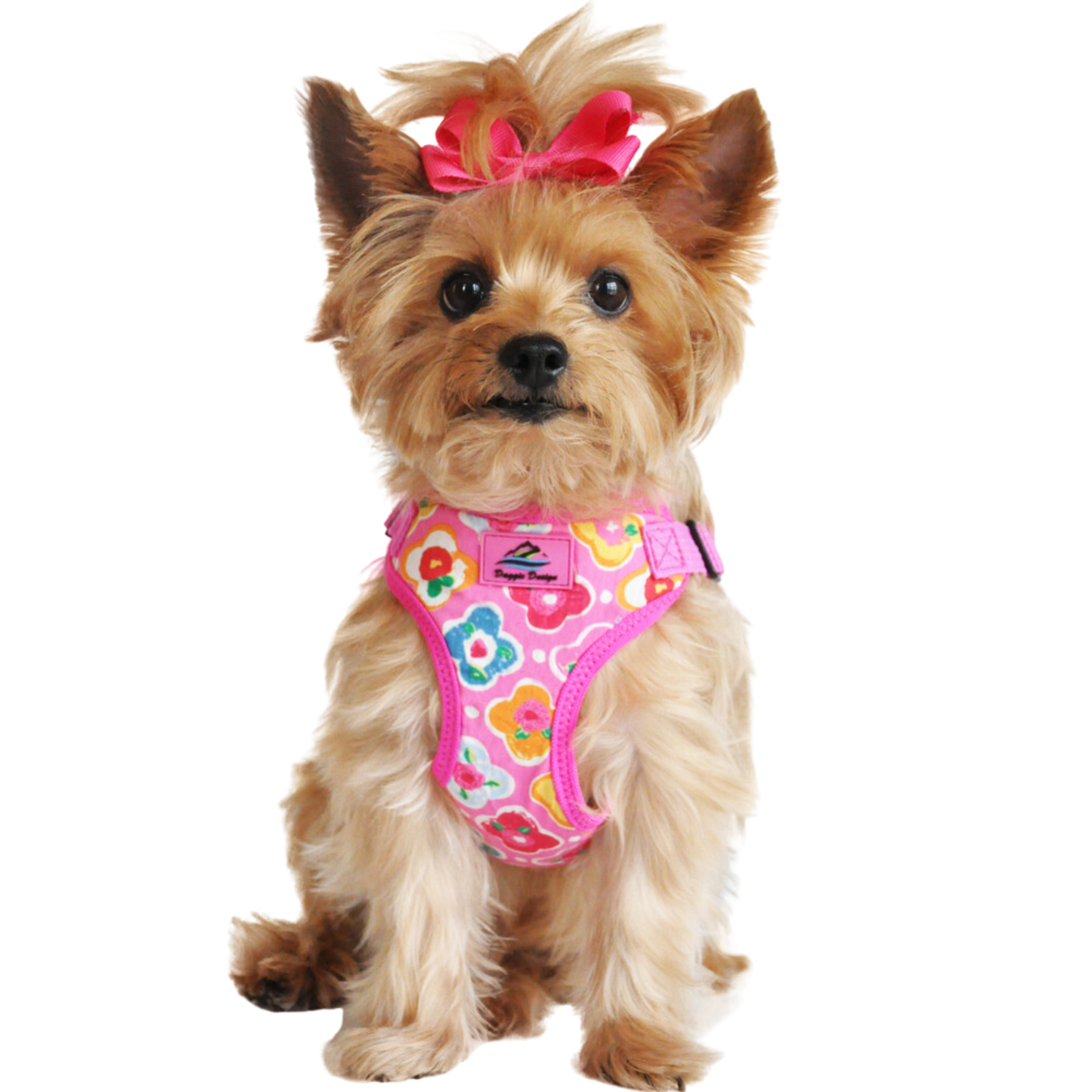 Choke Free Wrap and Snap Dog Harness - Maui Pink by Doggie Design