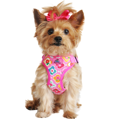 Choke Free Wrap and Snap Dog Harness - Maui Pink by Doggie Design