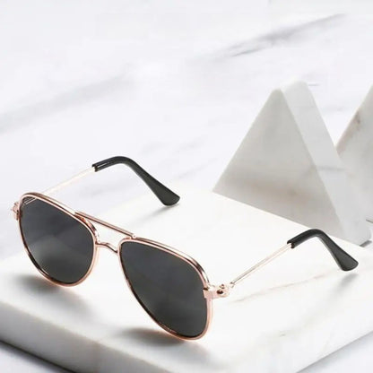 Luxury Pet Sunglasses for Small Dogs – Chic Rose Gold Frame