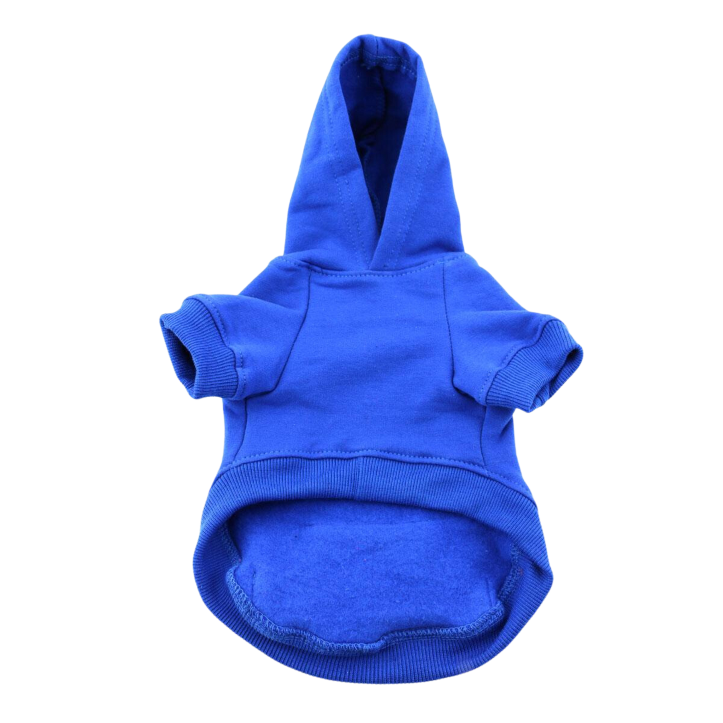 Sudadera con capucha para mascotas con corte alto y barriga, azul: cómoda y elegante