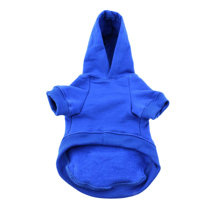 Sudadera con capucha para mascotas con corte alto y barriga, azul: cómoda y elegante