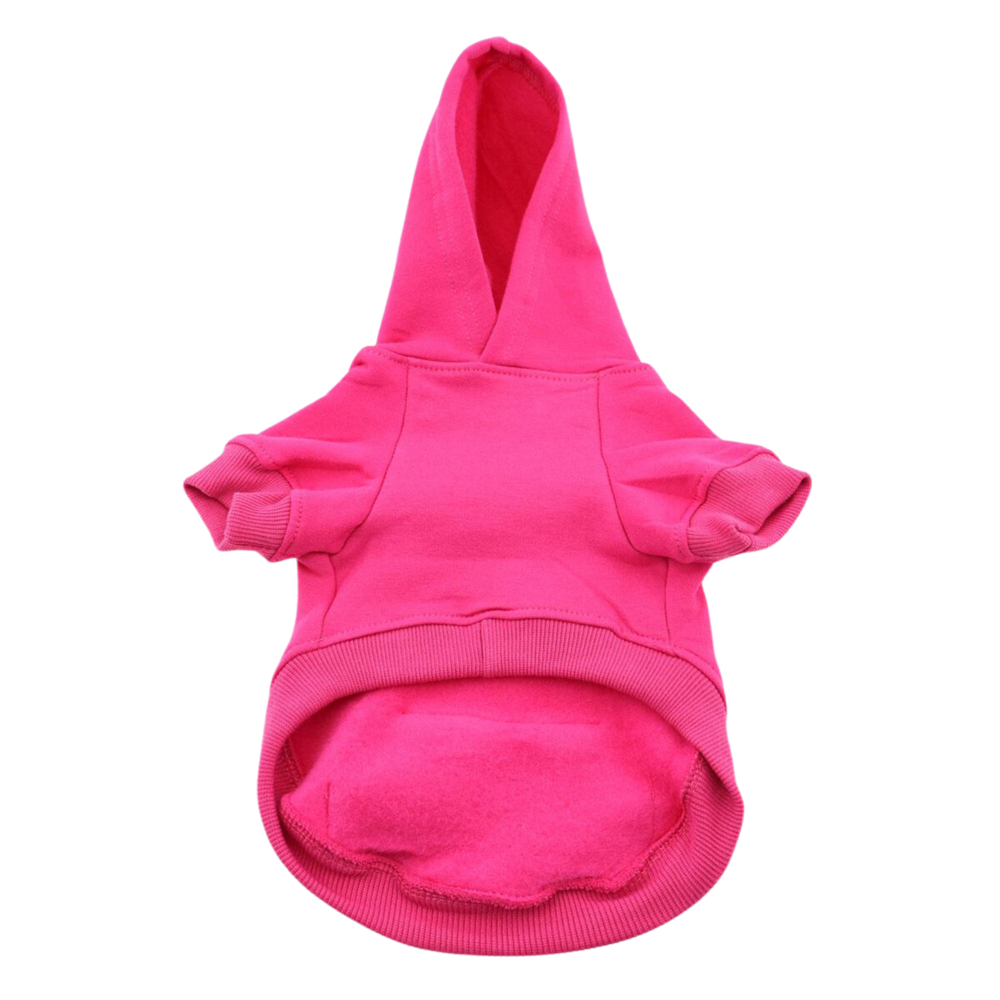 Sudadera con capucha para mascotas con corte alto en la panza, color rosa: cómoda y elegante