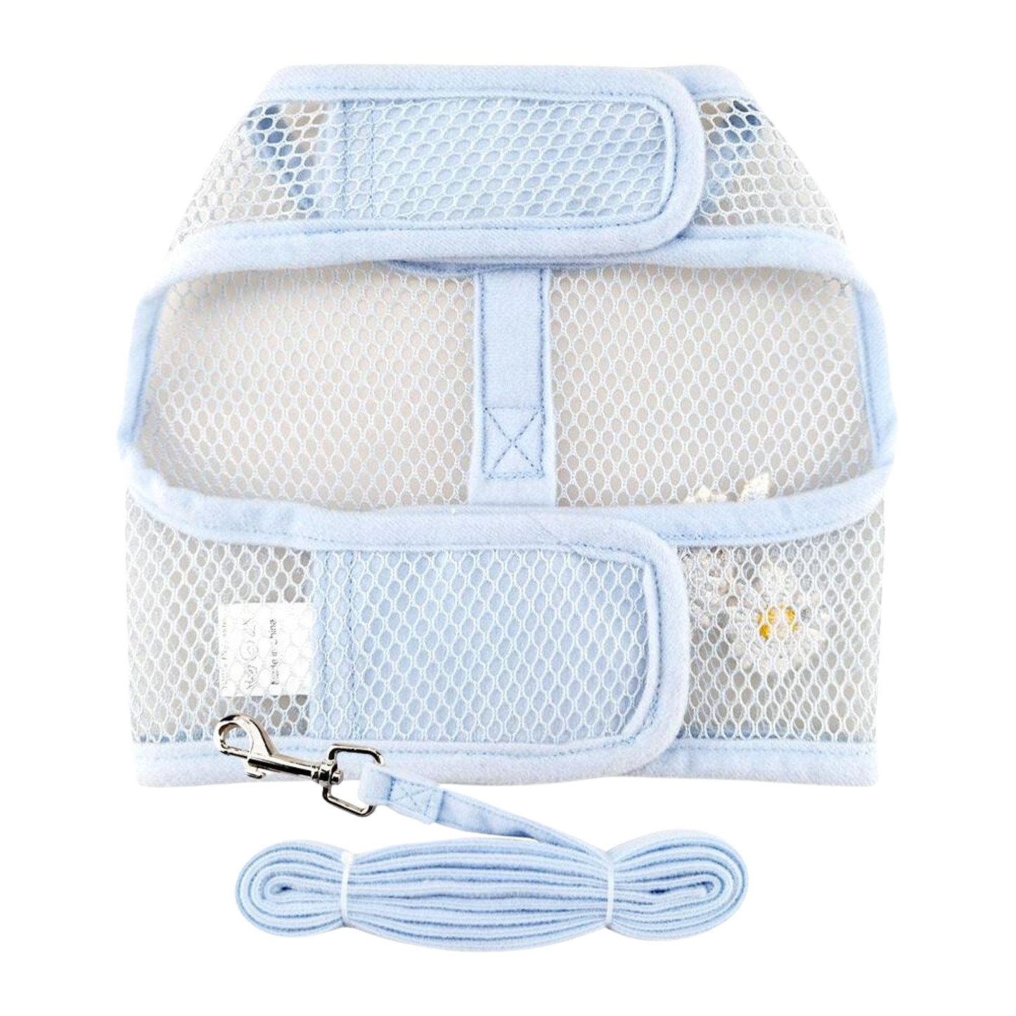 Cool Mesh Dog Harness with Leash - Blue Daisy