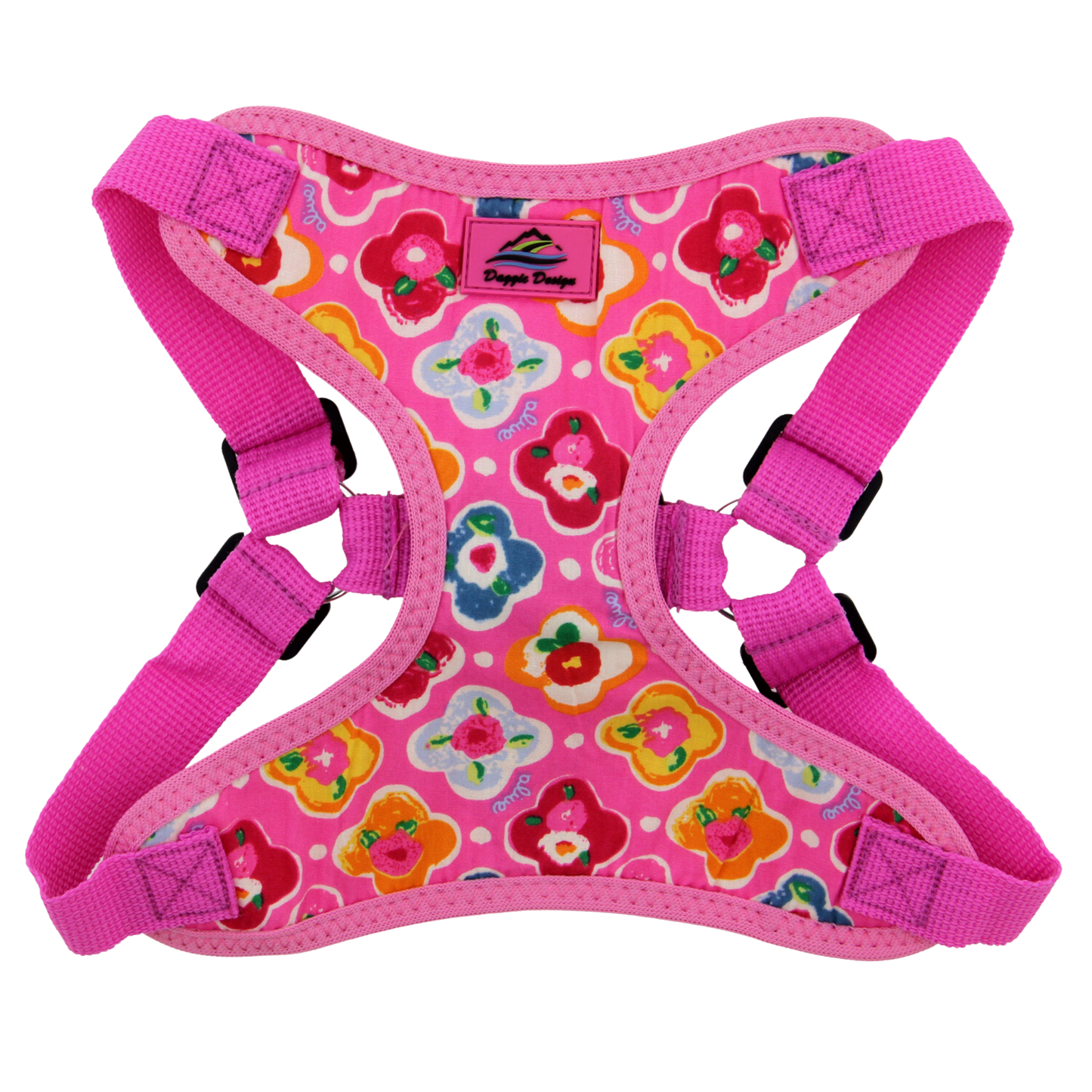 Choke Free Wrap and Snap Dog Harness - Maui Pink by Doggie Design