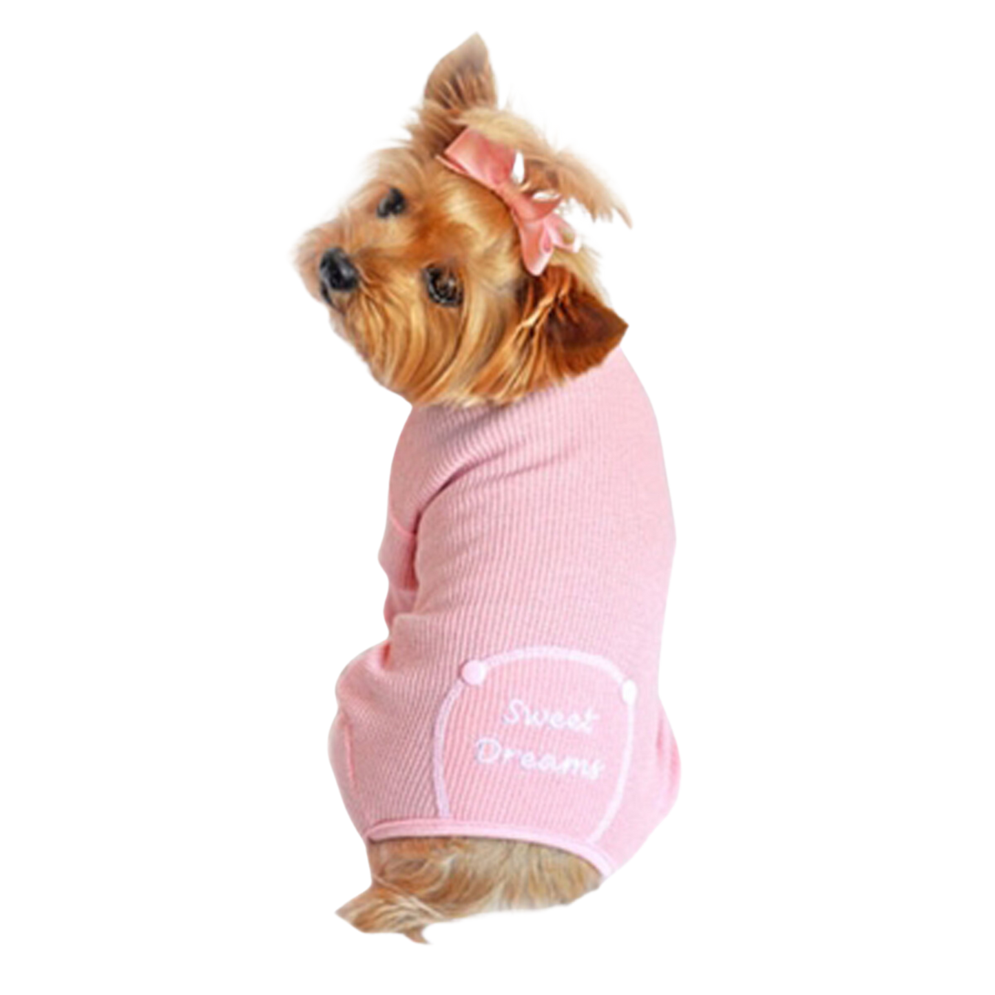 Pijama térmico rosa para perros Sweet Dreams: ropa de dormir acogedora para mascotas