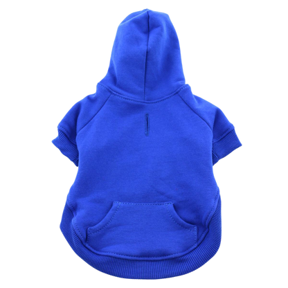 Sudadera con capucha para mascotas con corte alto y barriga, azul: cómoda y elegante