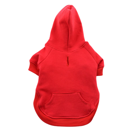 Sudadera con capucha para mascotas High Cut Tummy, color rojo: cómoda y elegante