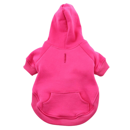 Sudadera con capucha para mascotas con corte alto en la panza, color rosa: cómoda y elegante