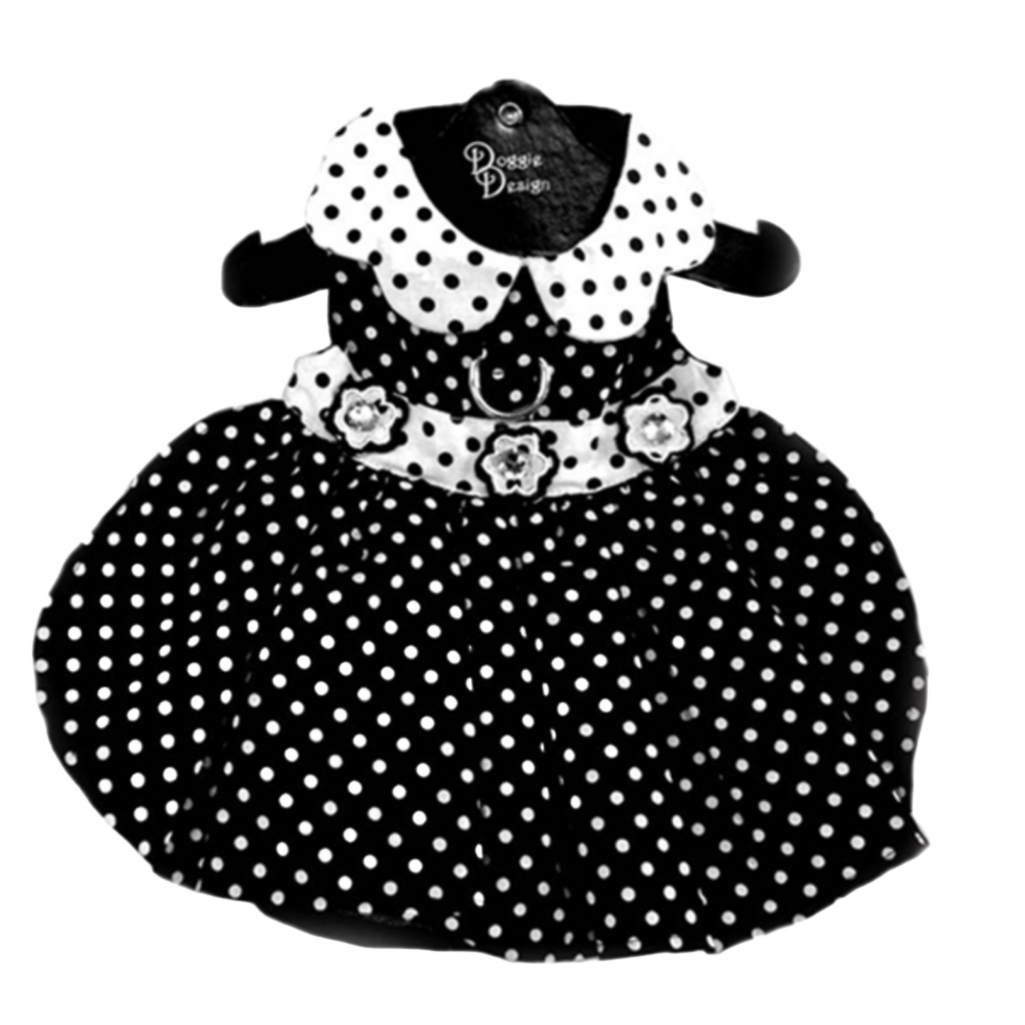 Vestido para perro con lunares en blanco y negro | Ropa para mascotas elegante y clásica