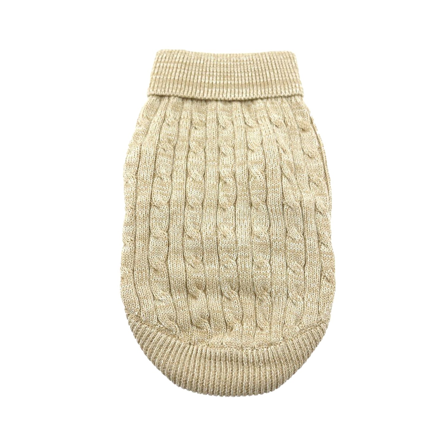 Chic Combed Cotton Cable Knit Dog Sweater – Soft & Stylish, 6 Colors