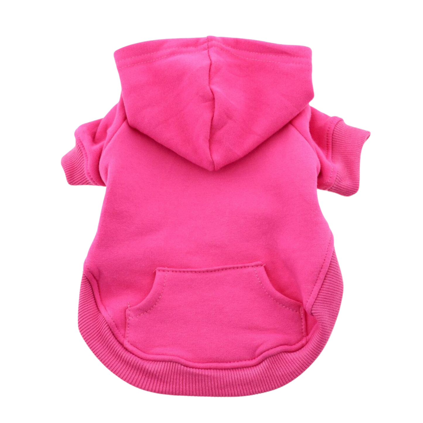 Sudadera con capucha para mascotas con corte alto en la panza, color rosa: cómoda y elegante