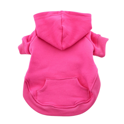 Sudadera con capucha para mascotas con corte alto en la panza, color rosa: cómoda y elegante