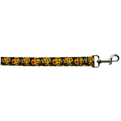 Durable & Adjustable "Sunflowers" Nylon Dog Collar, Cat Collar, or Leash