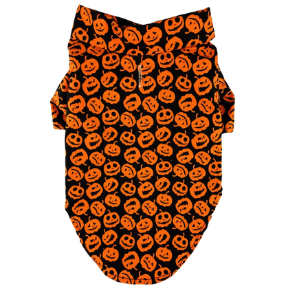 Jack-o-Lantern Halloween Camp Shirt for Dogs | Pet Costume Outfit