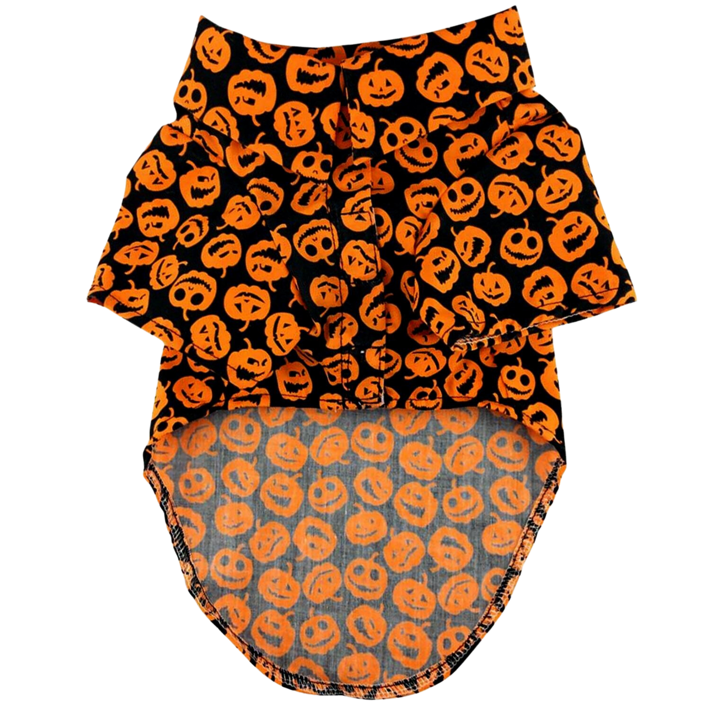 Jack-o-Lantern Halloween Camp Shirt for Dogs | Pet Costume Outfit