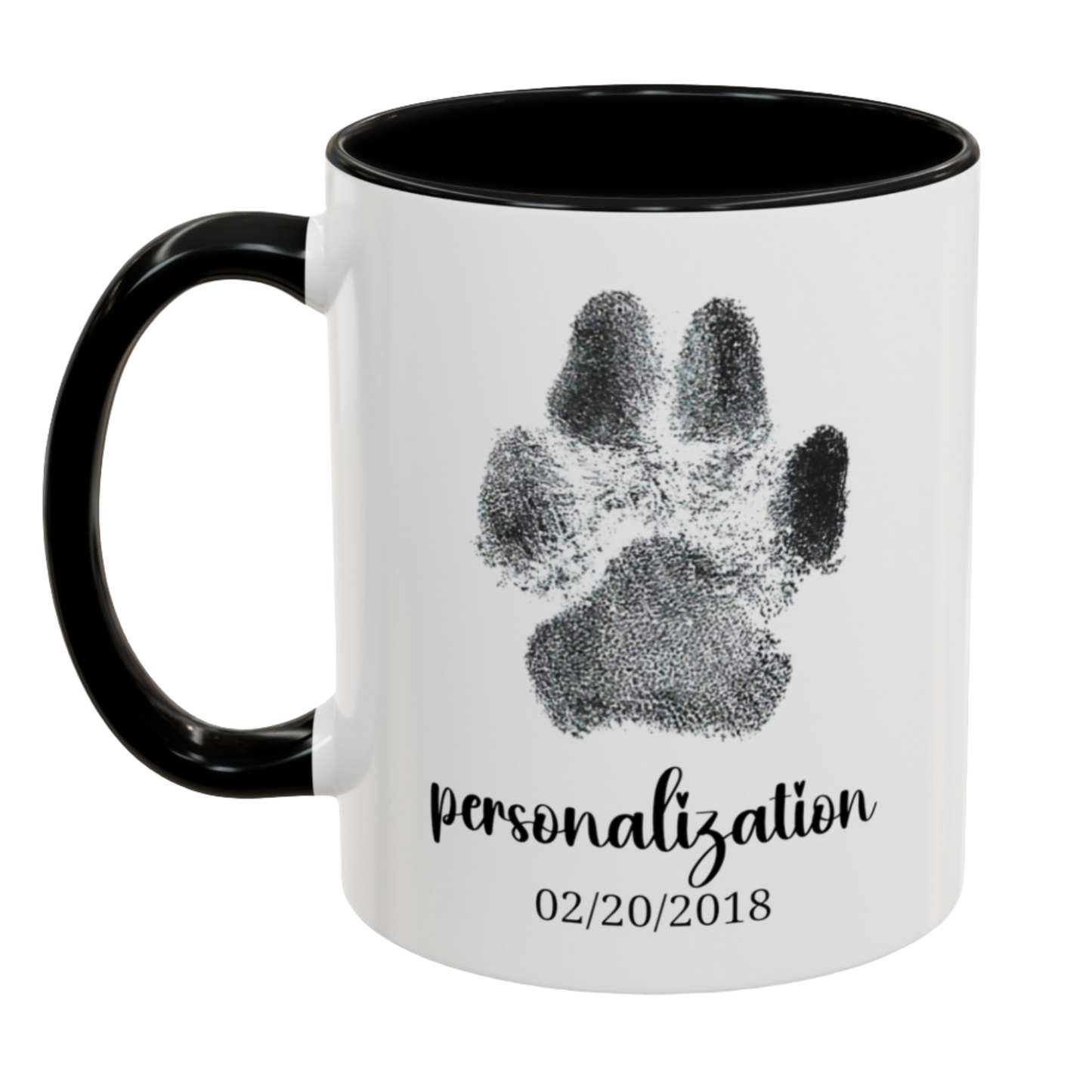 Taza personalizada con huella de pata: mamá de perro, recuerdo de mascota, taza de café