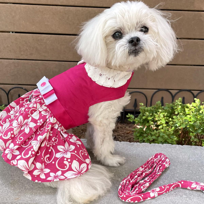 Vestido para perro con lunares - Blanco y negro