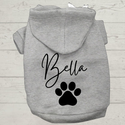 Personalized Matching Dog and Owner Hoodies – Custom Name on Sleeve Sweatshirt Set