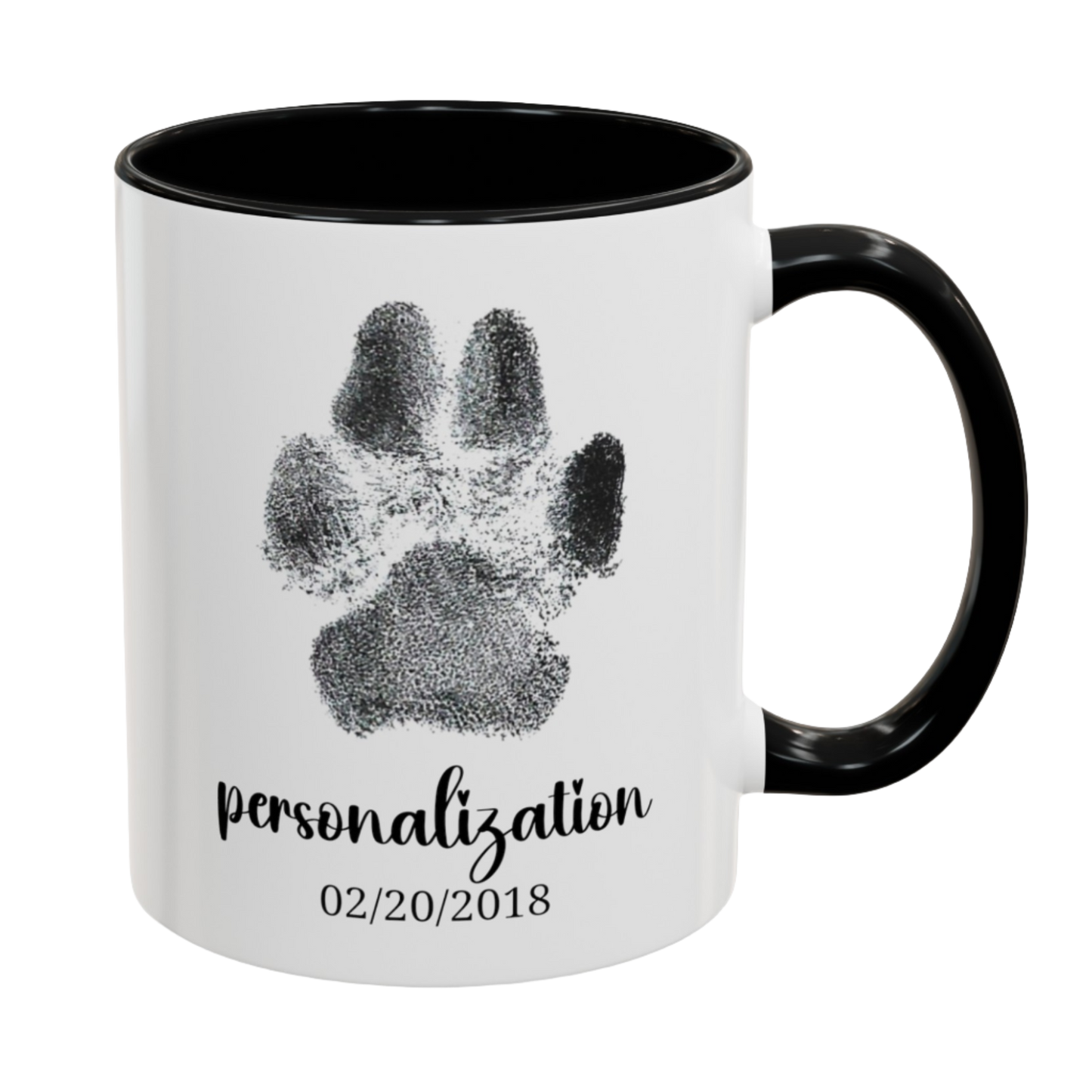 Taza personalizada con huella de pata: mamá de perro, recuerdo de mascota, taza de café