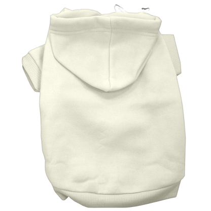 Sudadera con capucha para perros y gatos en blanco y liso: sudadera para mascotas disponible en tallas XS a XL