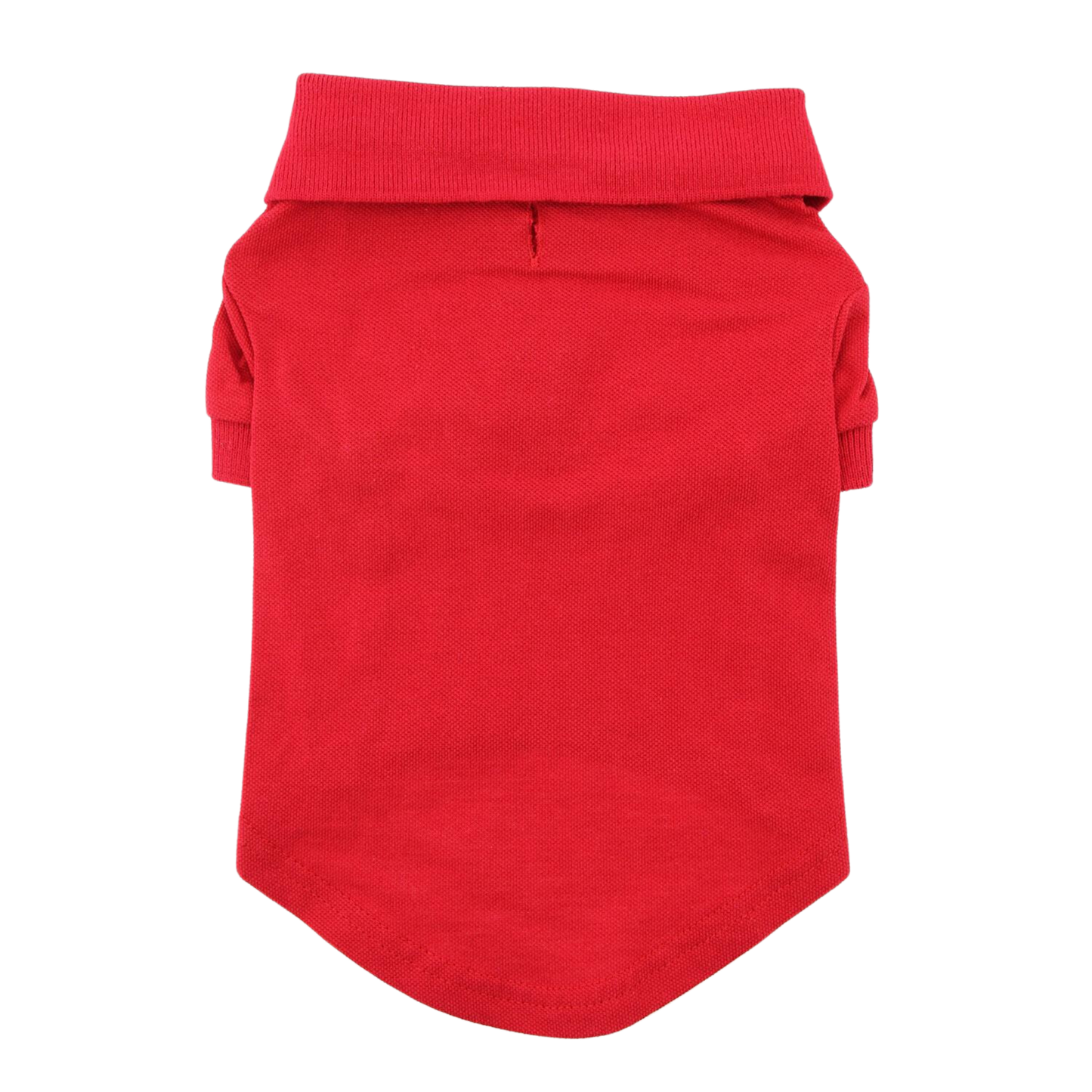 Polo liso para perros - Rojo escarlata flameante | Ropa para mascotas 100 % algodón para perros