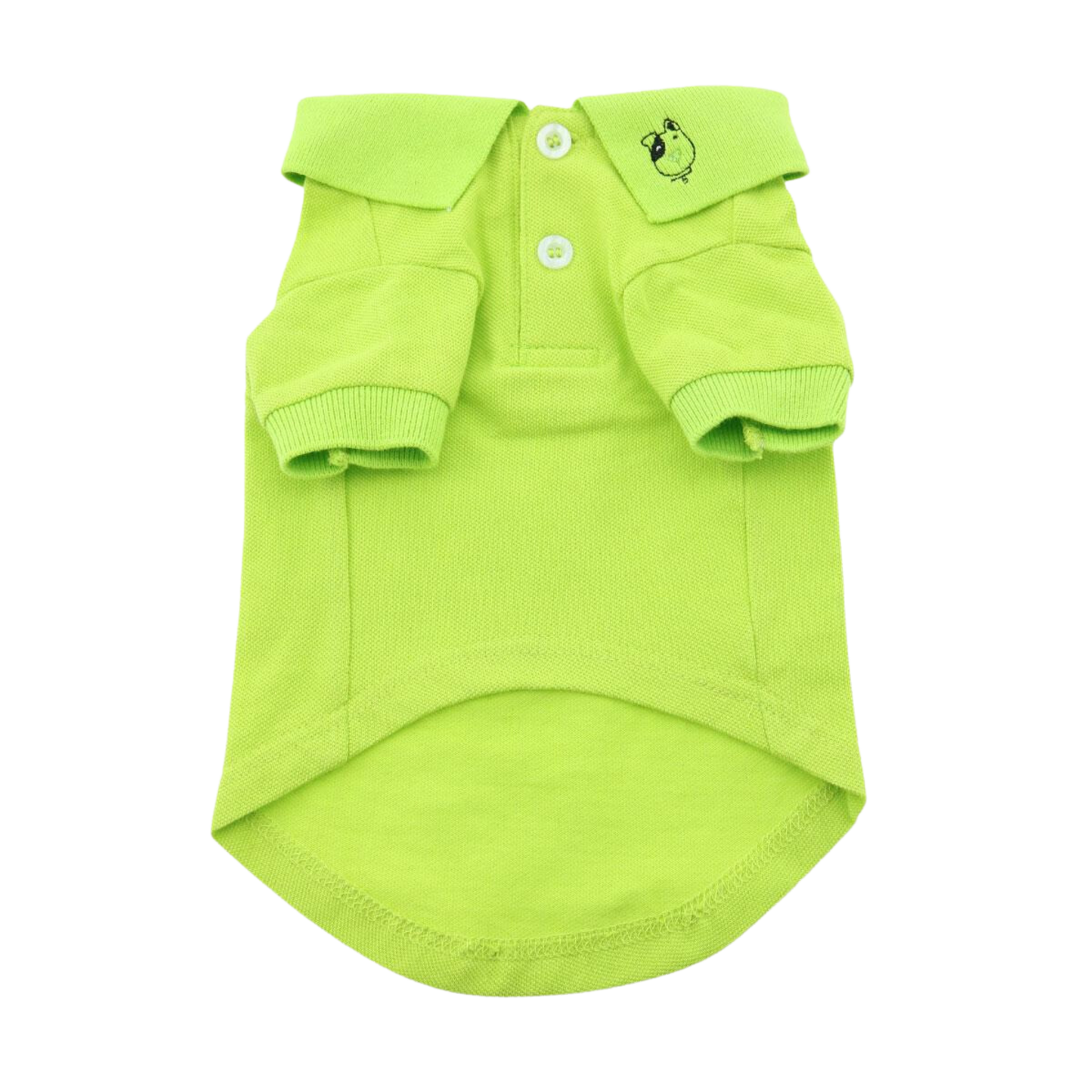 Polo liso para perros - Verde Flash | Ropa para mascotas 100 % algodón para perros