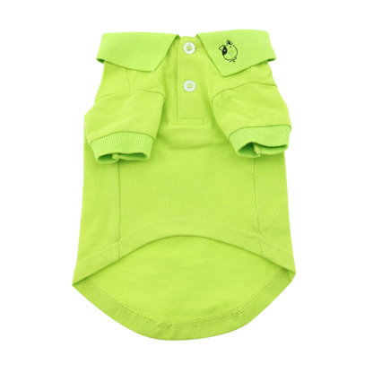 Polo liso para perros - Verde Flash | Ropa para mascotas 100 % algodón para perros