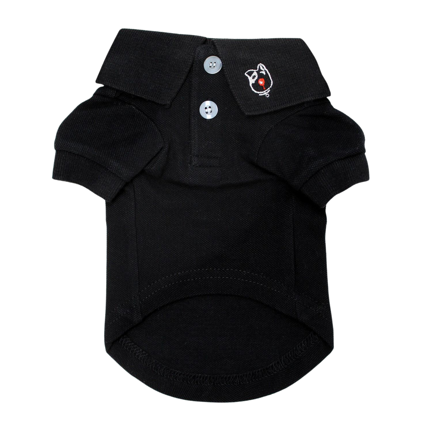 Polo liso para perros - Negro azabache | Ropa para mascotas 100 % algodón para perros