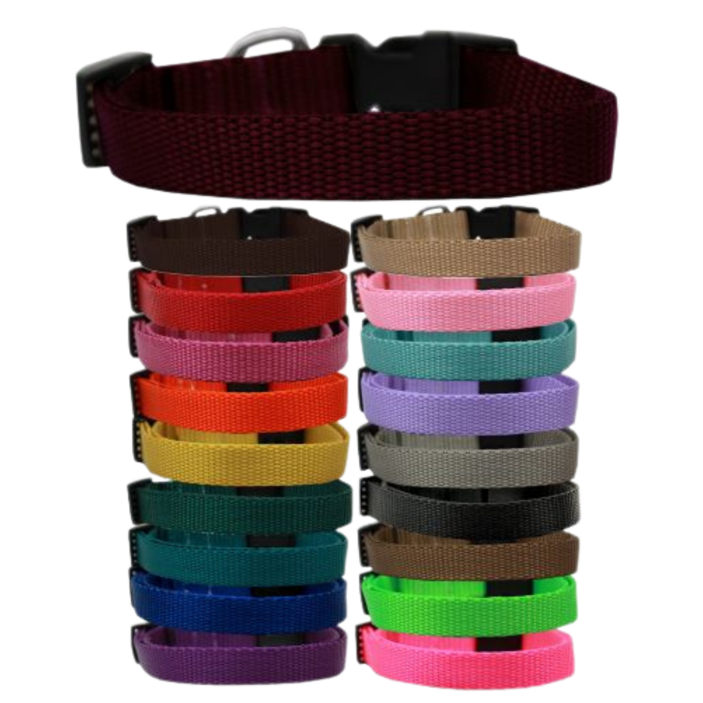 Plain Durable Nylon Pet Collars for Everyday Use