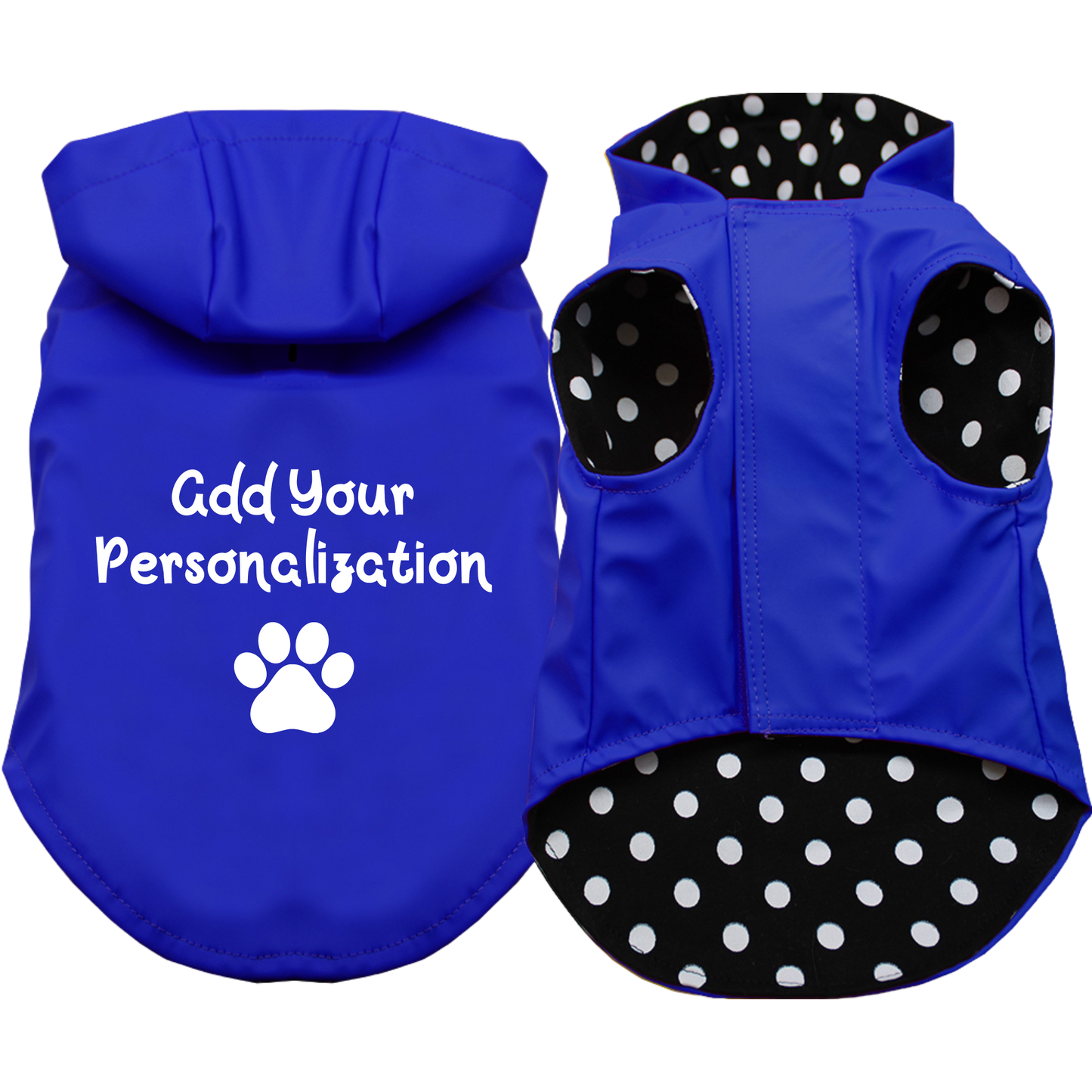 Chubasquero con capucha personalizado para mascotas: impermeable y ajustable