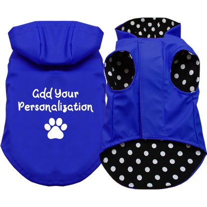 Chubasquero con capucha personalizado para mascotas: impermeable y ajustable