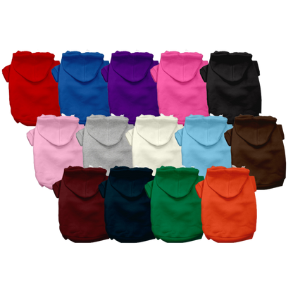 Blank Plain Dog and Cat Hoodie - Pet Sweatshirt Available in Sizes 2X-6X