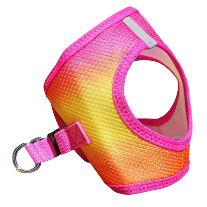 American River Choke Free Dog Harness, Ombre - Raspberry Pink and Orange