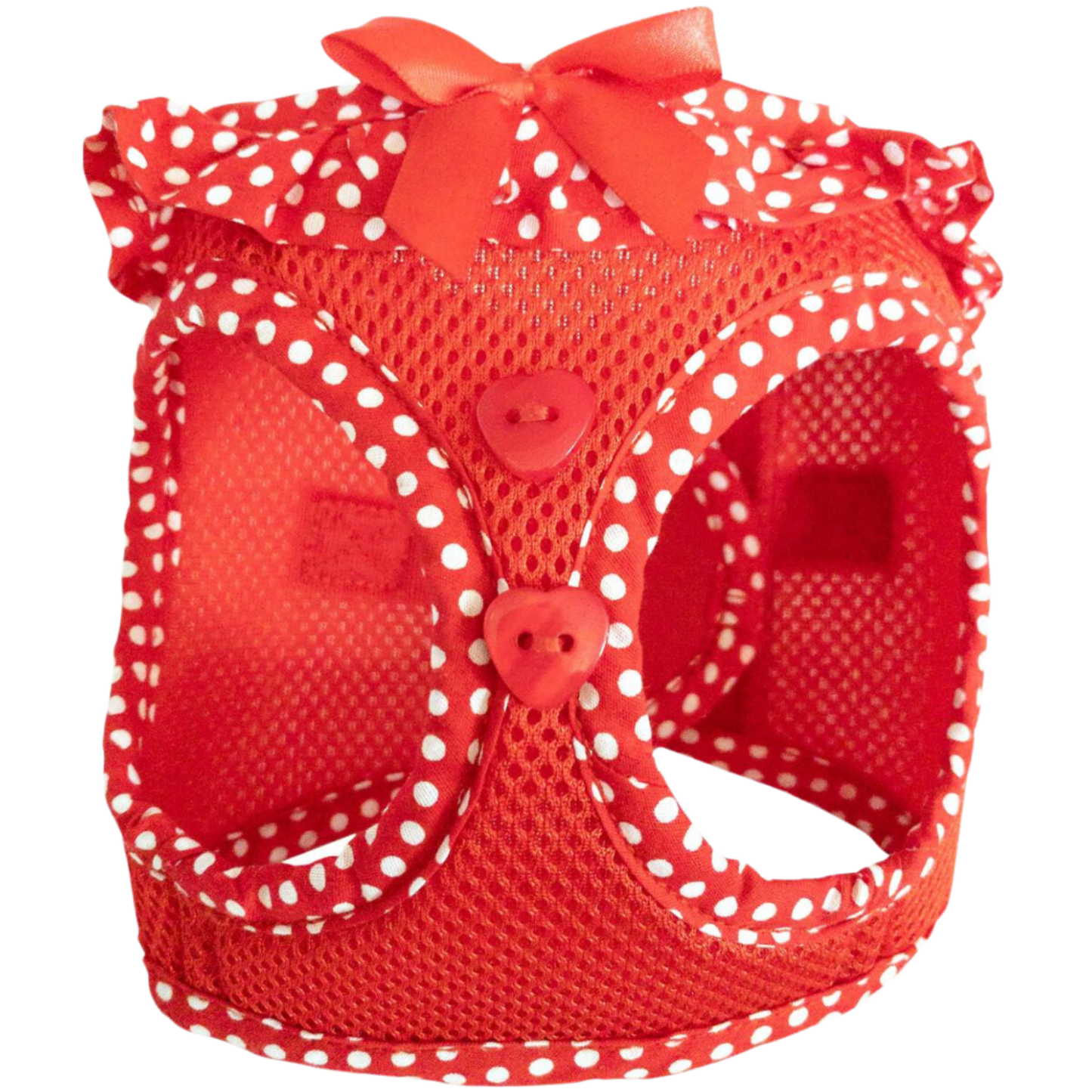 American River Choke Free Dog Harness - Red Polka Dot