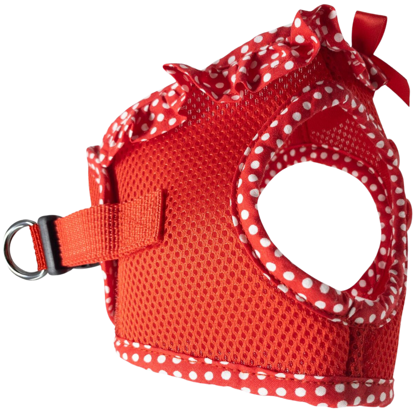 American River Choke Free Dog Harness - Red Polka Dot