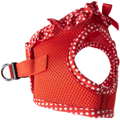 American River Choke Free Dog Harness - Red Polka Dot