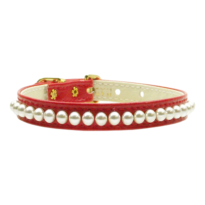 3/8" Pearl-Embellished Dog, Puppy & Pet Collar | Elegant & Durable Design