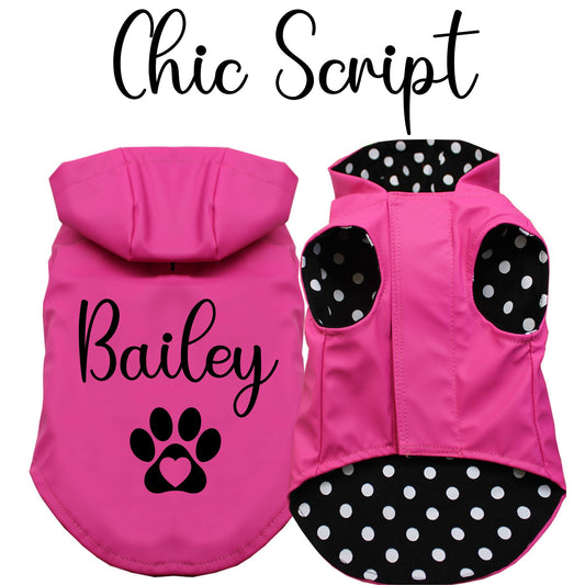 Chubasquero con capucha personalizado para mascotas: impermeable y ajustable