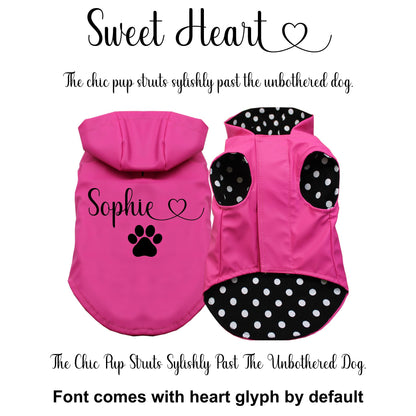 Personalized Waterproof Dog Raincoat - Customizable & Adjustable Fit