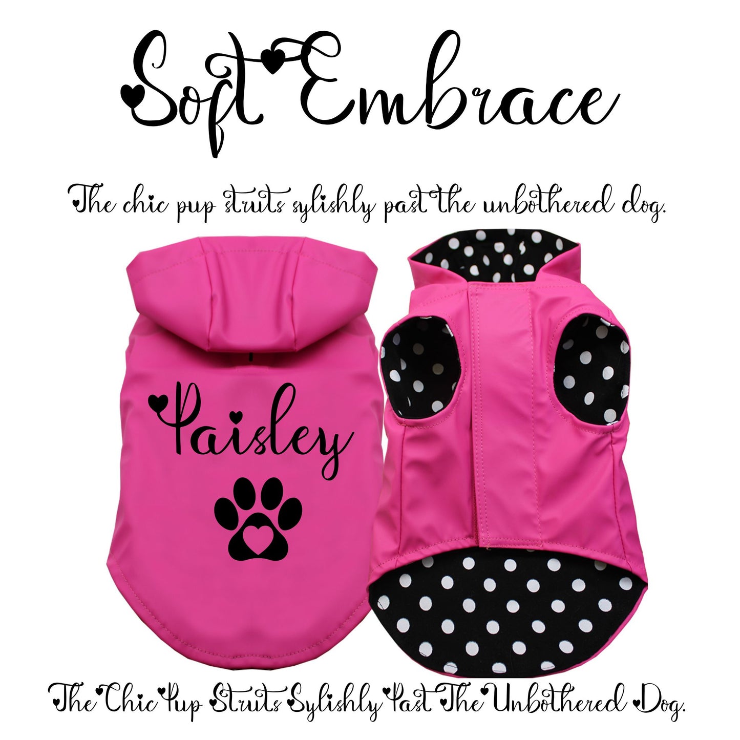 Personalized Waterproof Dog Raincoat - Customizable & Adjustable Fit