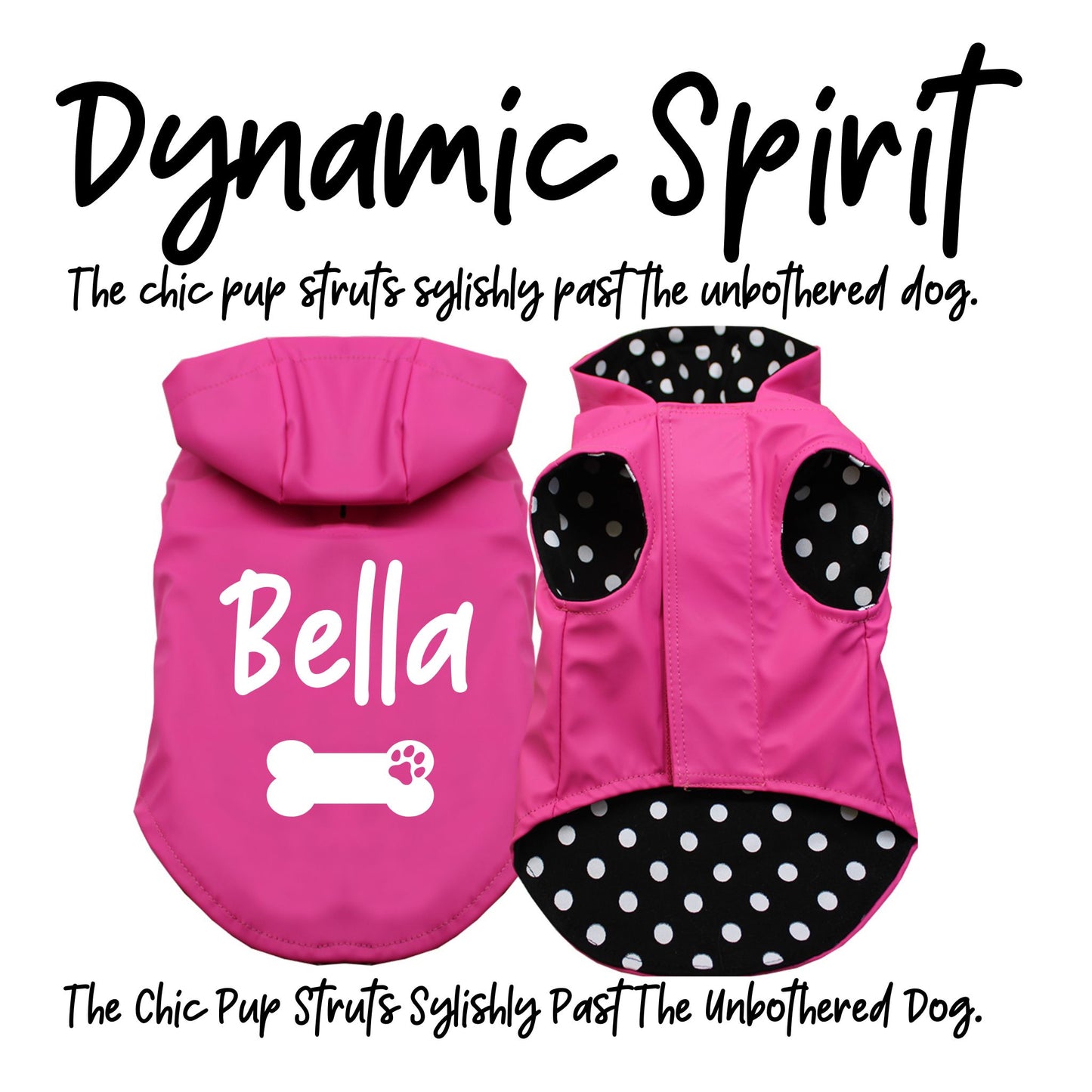 Personalized Waterproof Dog Raincoat - Customizable & Adjustable Fit