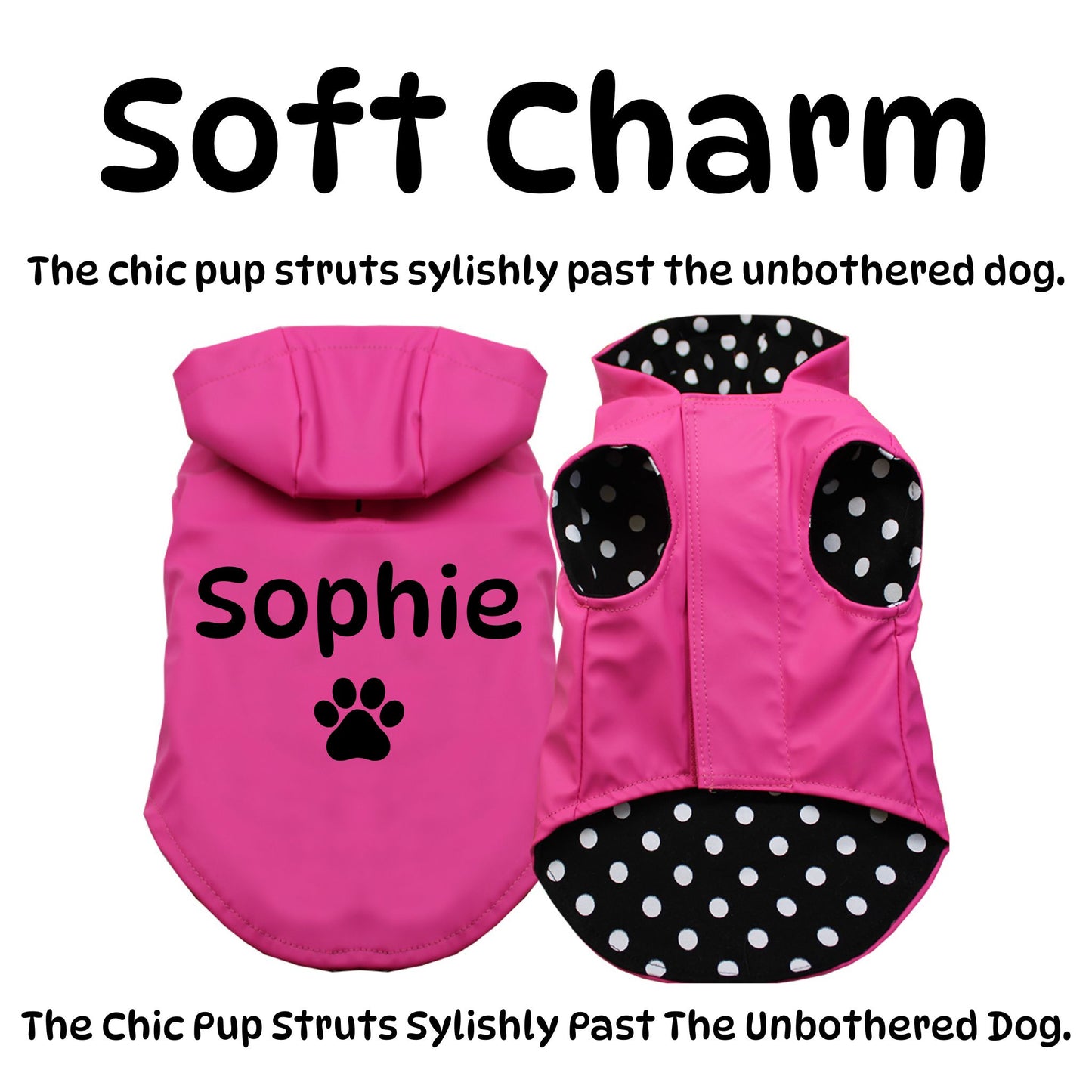 Personalized Waterproof Dog Raincoat - Customizable & Adjustable Fit