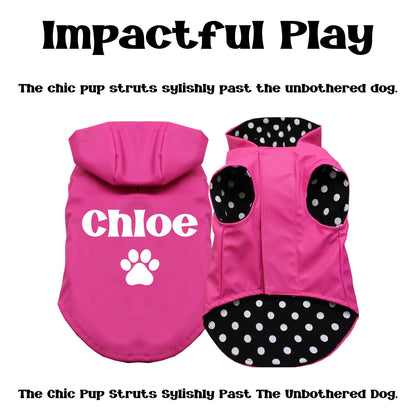 Personalized Waterproof Dog Raincoat - Customizable & Adjustable Fit