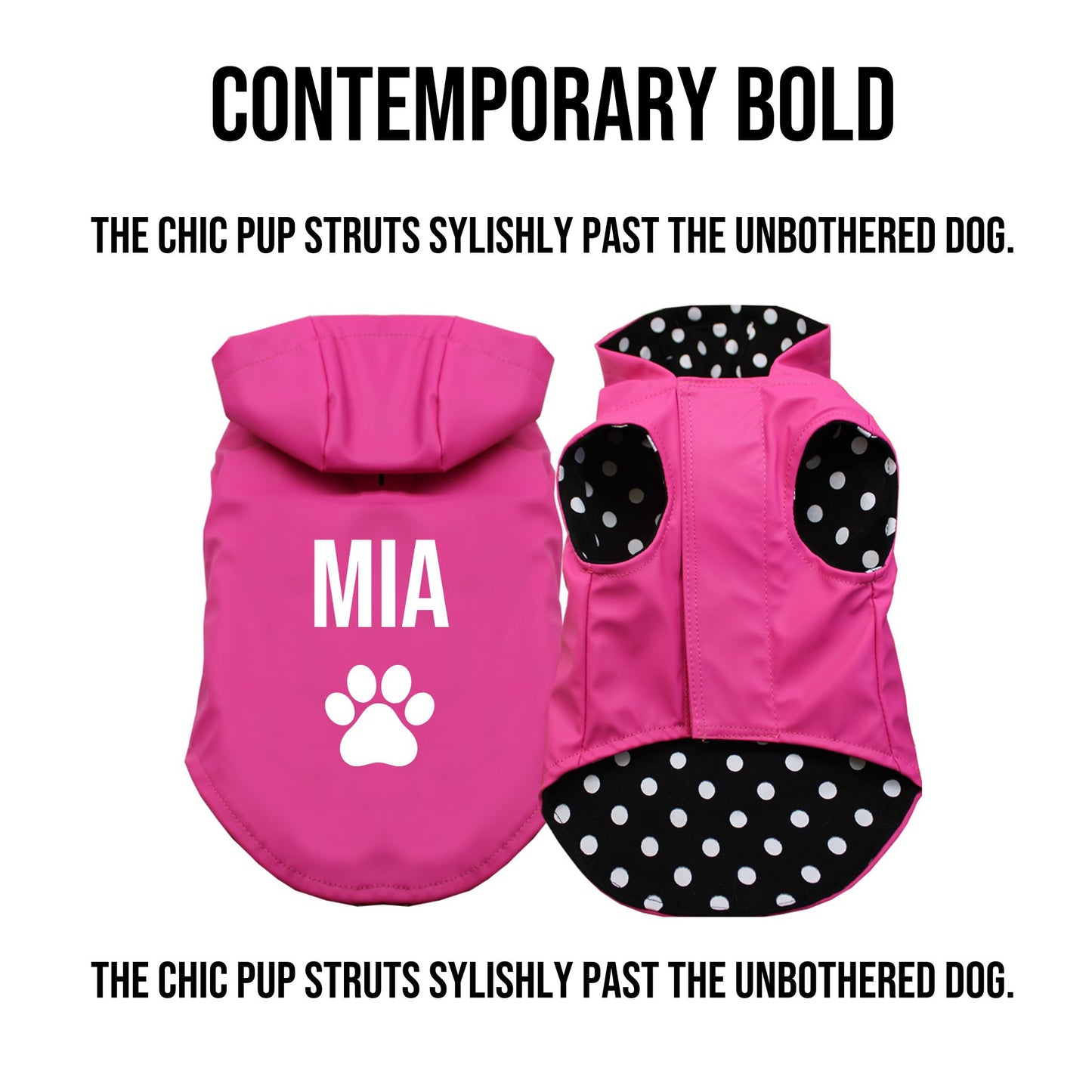 Personalized Waterproof Dog Raincoat - Customizable & Adjustable Fit