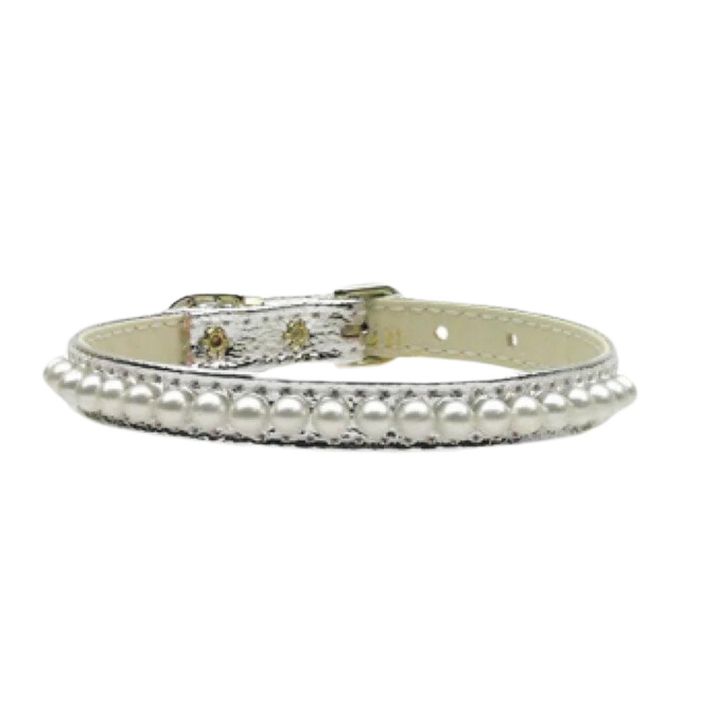 3/8" Pearl-Embellished Dog, Puppy & Pet Collar | Elegant & Durable Design