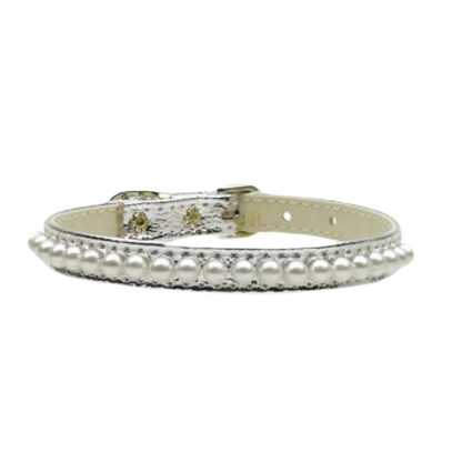 3/8" Pearl-Embellished Dog, Puppy & Pet Collar | Elegant & Durable Design