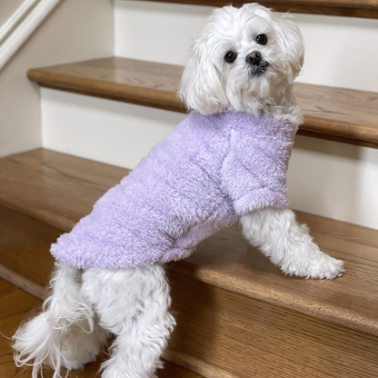 Soft Plush Pullover for Pets - Lavender | Cozy Dog & Cat Sweater